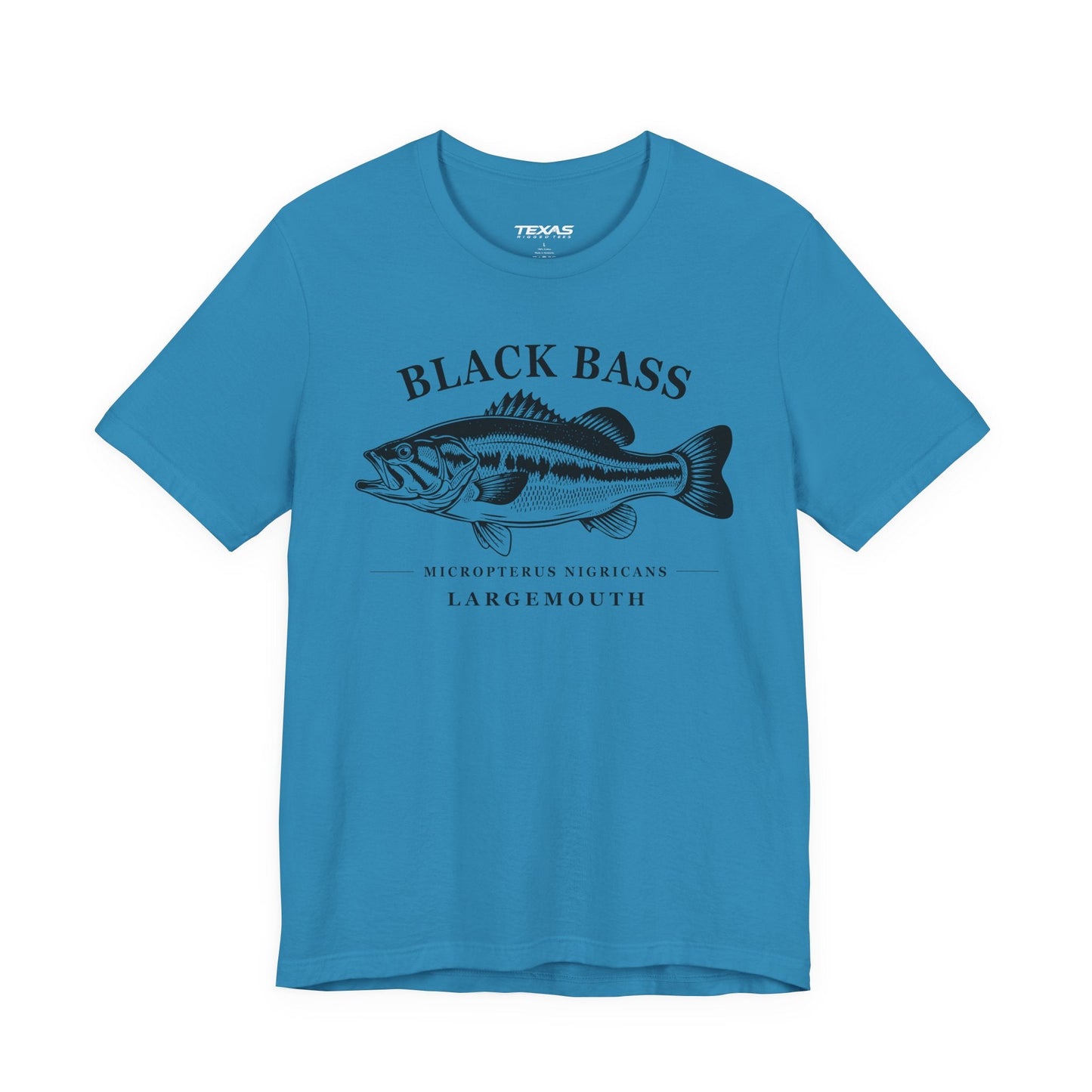Texas Rigged Tees Black Bass — Unisex Cotton Tee