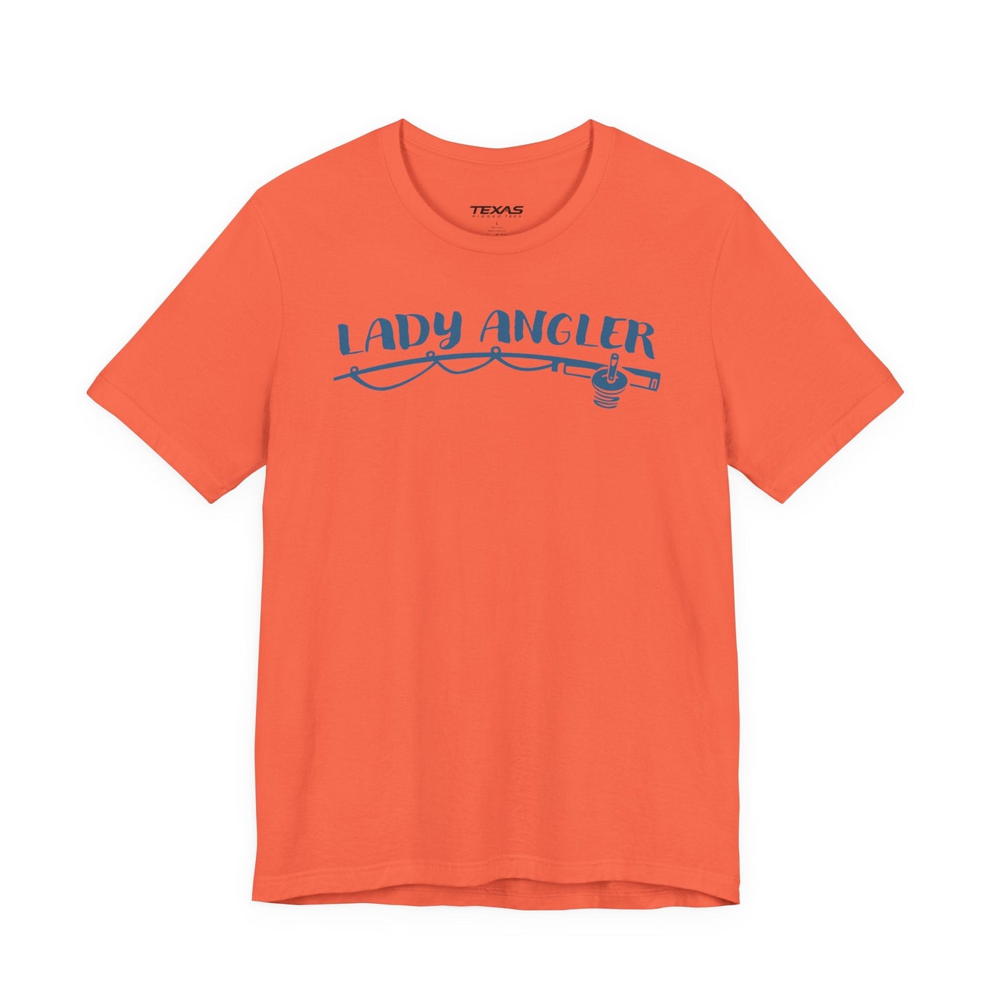 Texas Rigged Tees Lady Angler — Unisex Cotton Tee