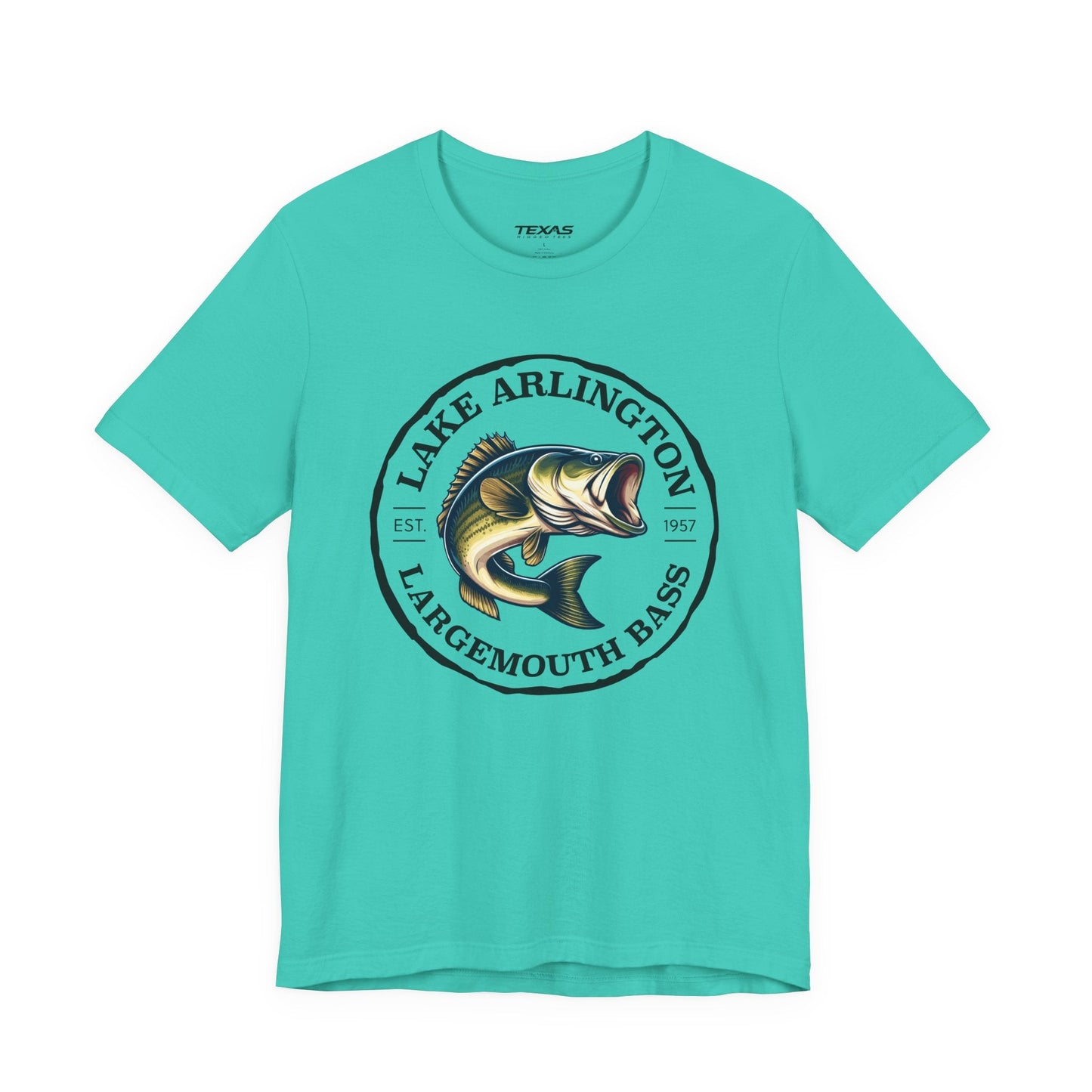 Texas Rigged Tees Lake Arlington Largemouth Bass — Unisex Cotton Tee