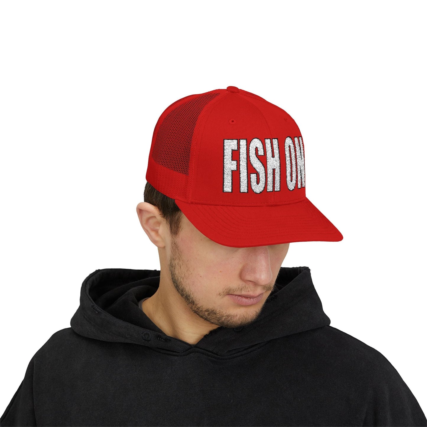 Texas Rigged Tees FISH ON — Embroidered Baseball Cap