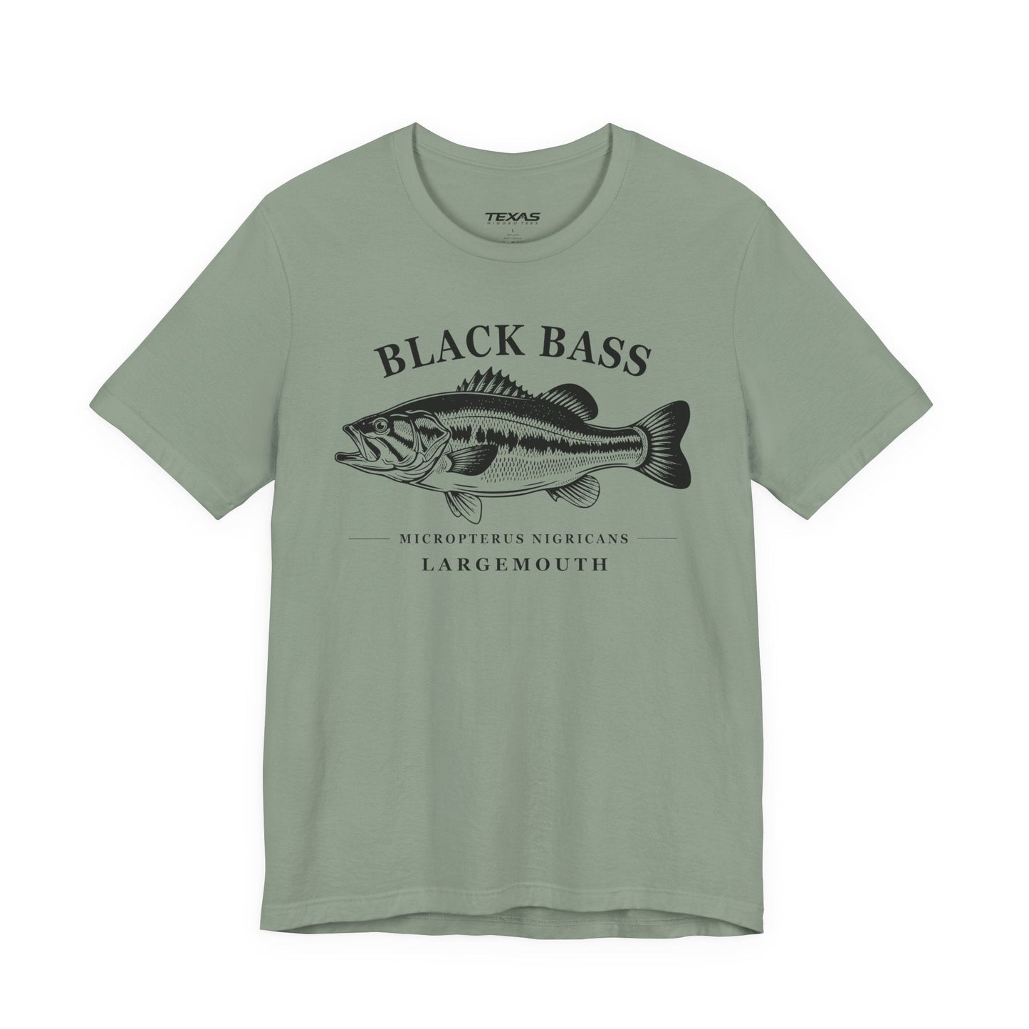 Texas Rigged Tees Black Bass — Unisex Cotton Tee