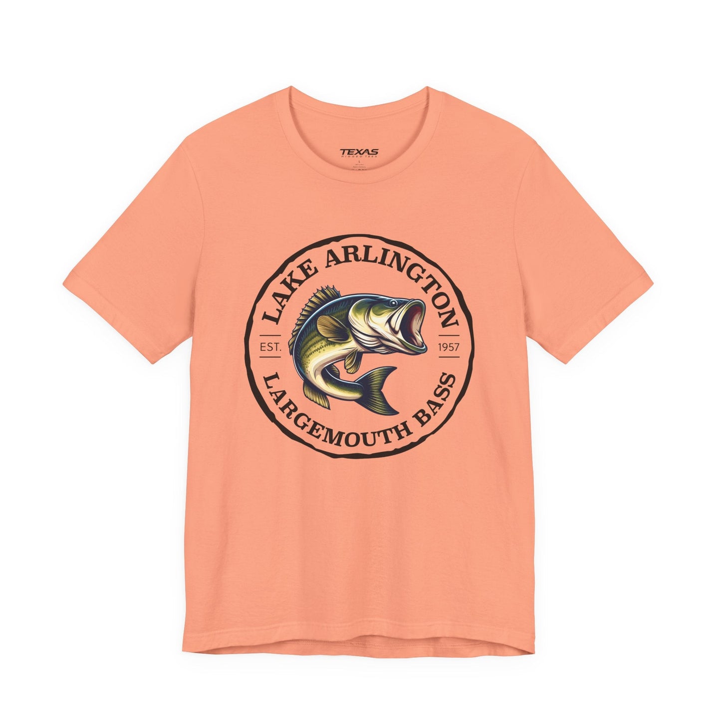 Texas Rigged Tees Lake Arlington Largemouth Bass — Unisex Cotton Tee