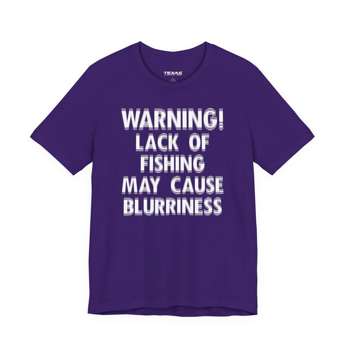 Texas Rigged Tees Warning! Lack of Fishing May Cause Blurriness — Unisex Cotton Tee