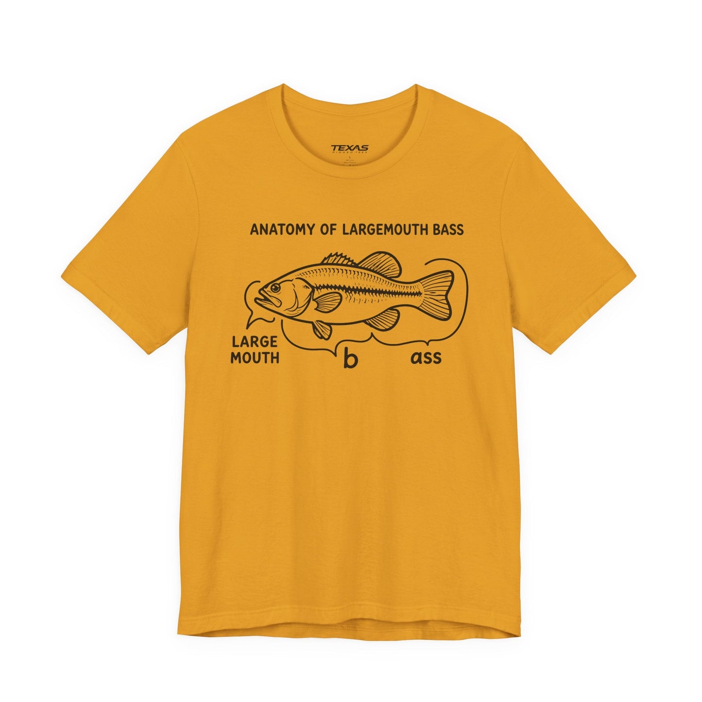 Texas Rigged Tees Anatomy of a Largemouth Bass — Unisex Cotton Tee
