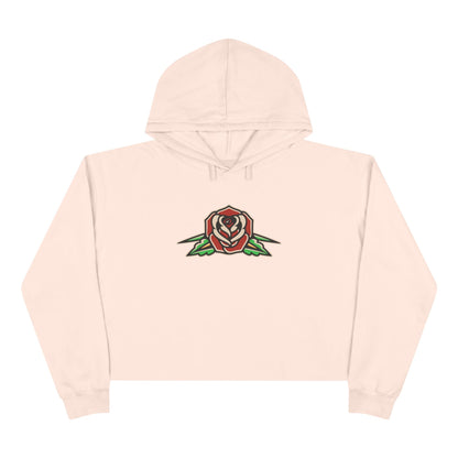 Liebe Calavera Rosa Crop Hoodie