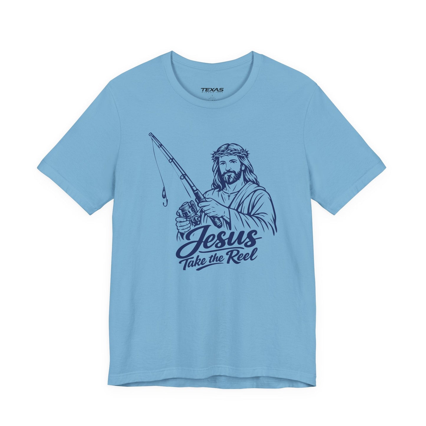 Texas Rigged Tees Jesus Take the Reel — Unisex Cotton Tee