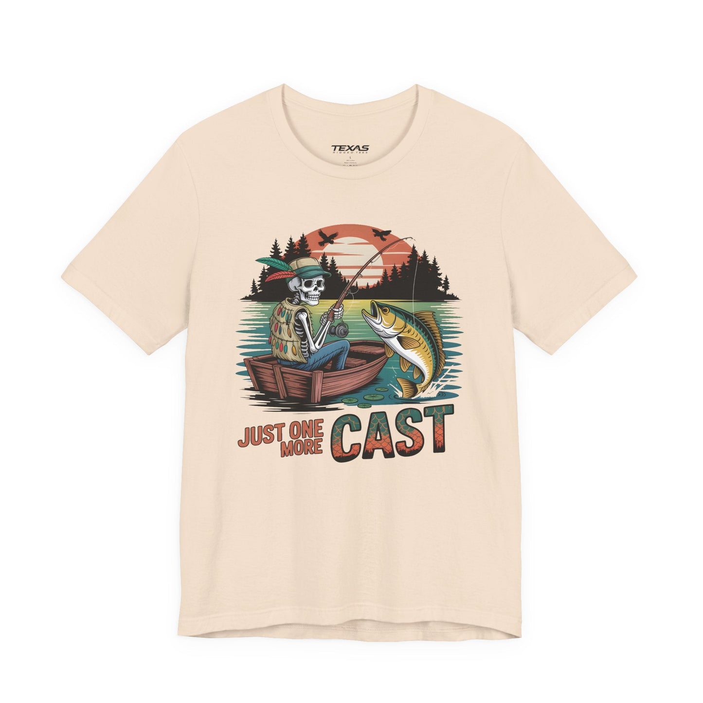 Texas Rigged Tees Just One More Cast — Unisex Cotton Tee