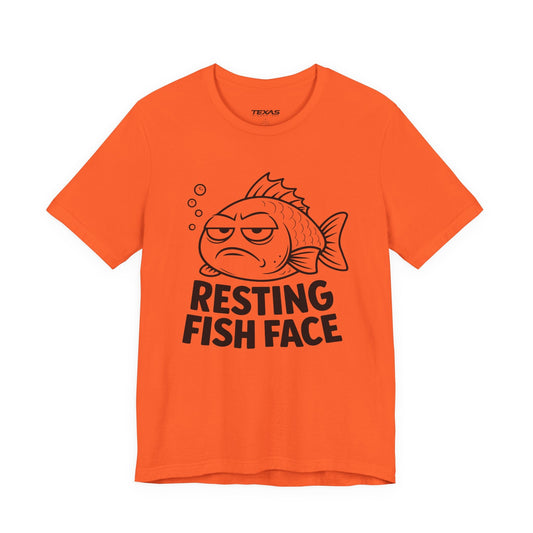 Texas Rigged Tees Resting Fish Face — Unisex Cotton Tee