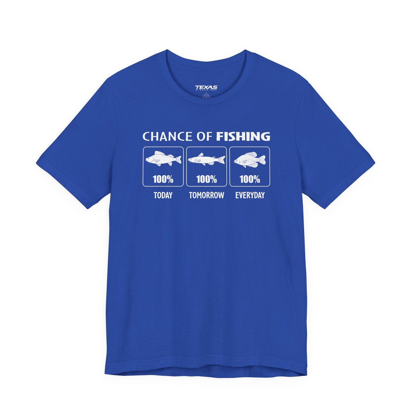 Texas Rigged Tees Chance of Fishing — Unisex Cotton Tee
