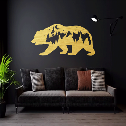 MetalPlex - Bear - Metal Wall Art