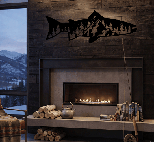 MetalPlex - Trout Fish Design - Metal Wall Art