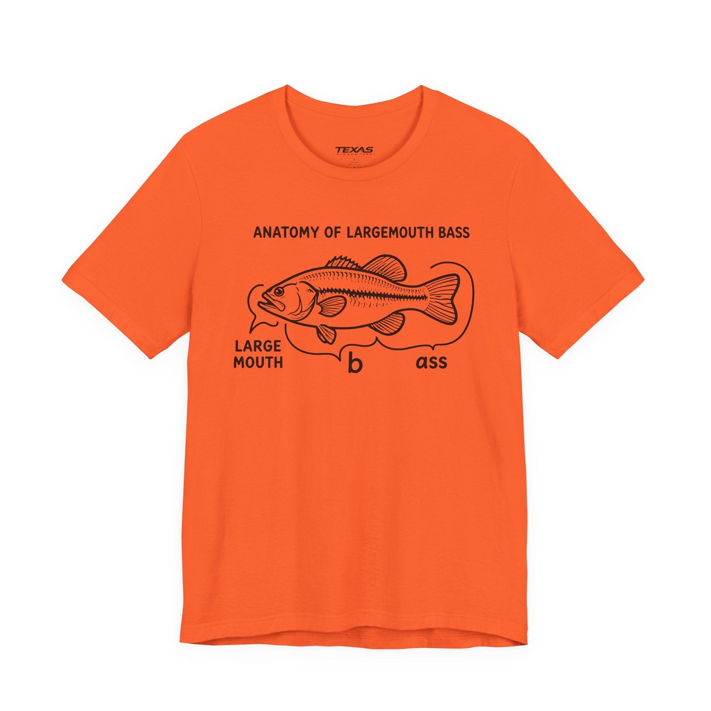 Texas Rigged Tees Anatomy of a Largemouth Bass — Unisex Cotton Tee