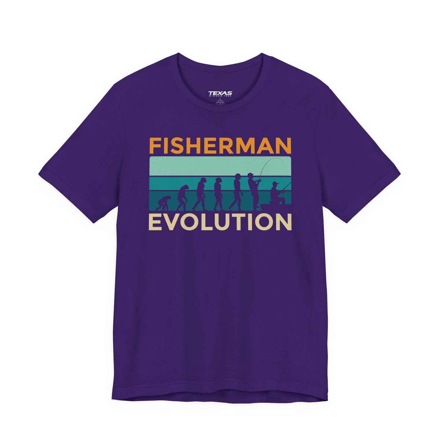 Texas Rigged Tees Fisherman Evolution — Unisex Cotton Tee