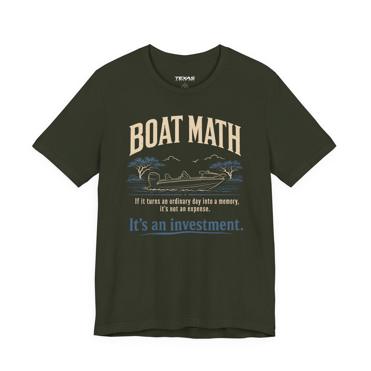 Texas Rigged Tees Boat Math — Unisex Cotton Tee