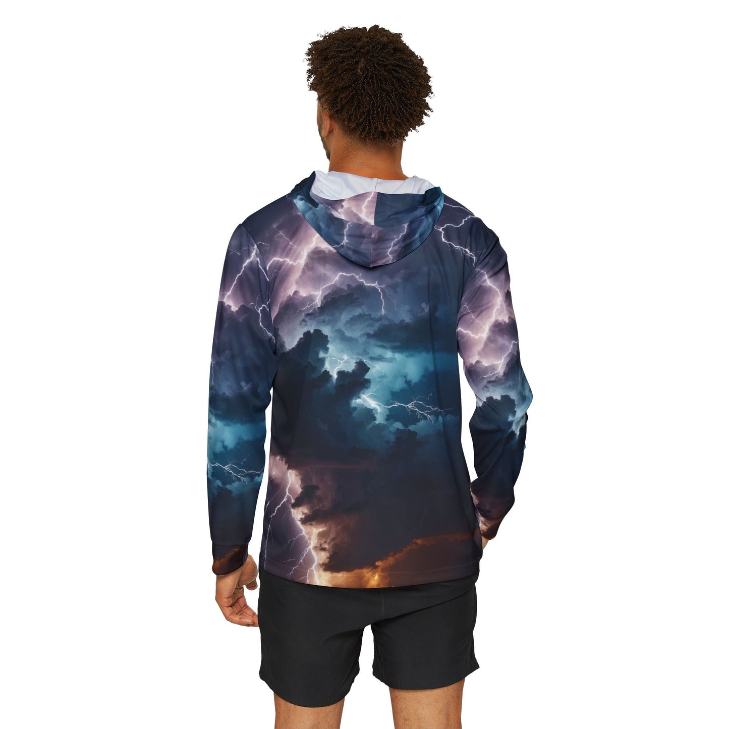 Texas Rigged Tees Lightning — Unisex Fishing Pullover Hoodie (SPF 50+)