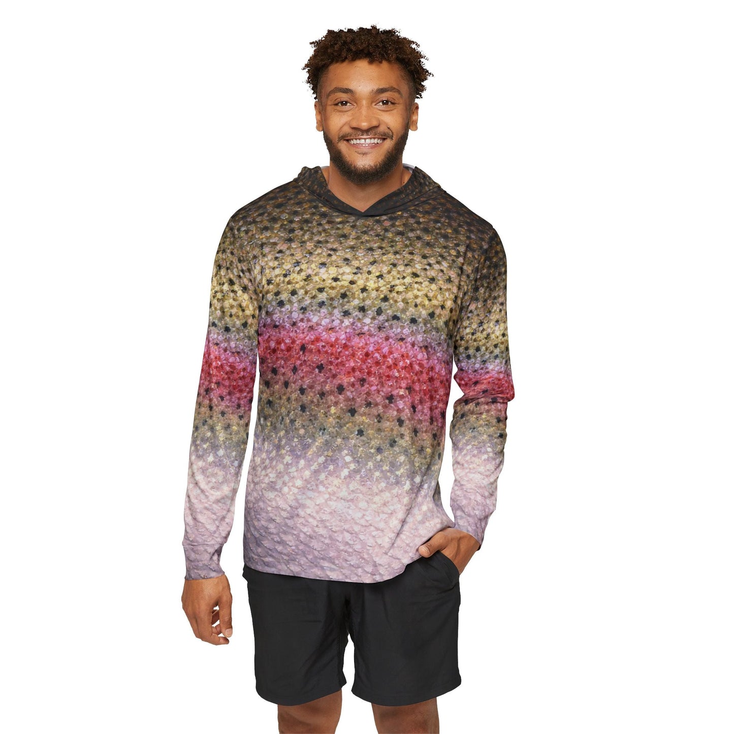 Texas Rigged Tees Rainbow Trout — Unisex Fishing Pullover Hoodie (SPF 50+)