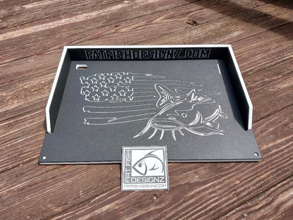 Fat Fish Designz Cutting Board w/ Freedom Fish Design (ruler optional)