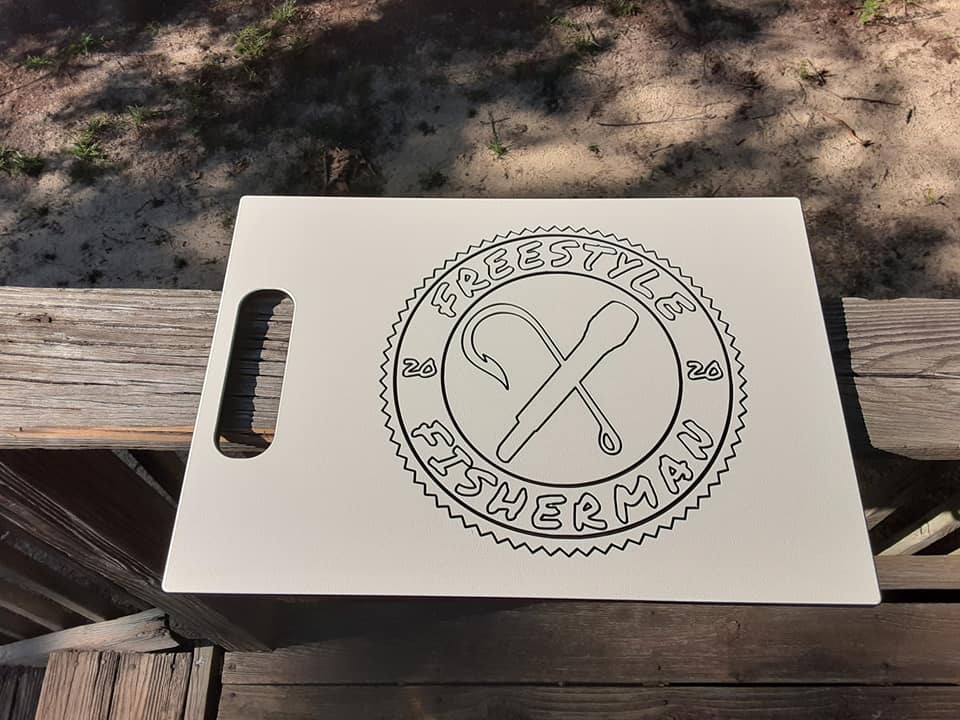 Fat Fish Designz Cutting board w/Hand Hole