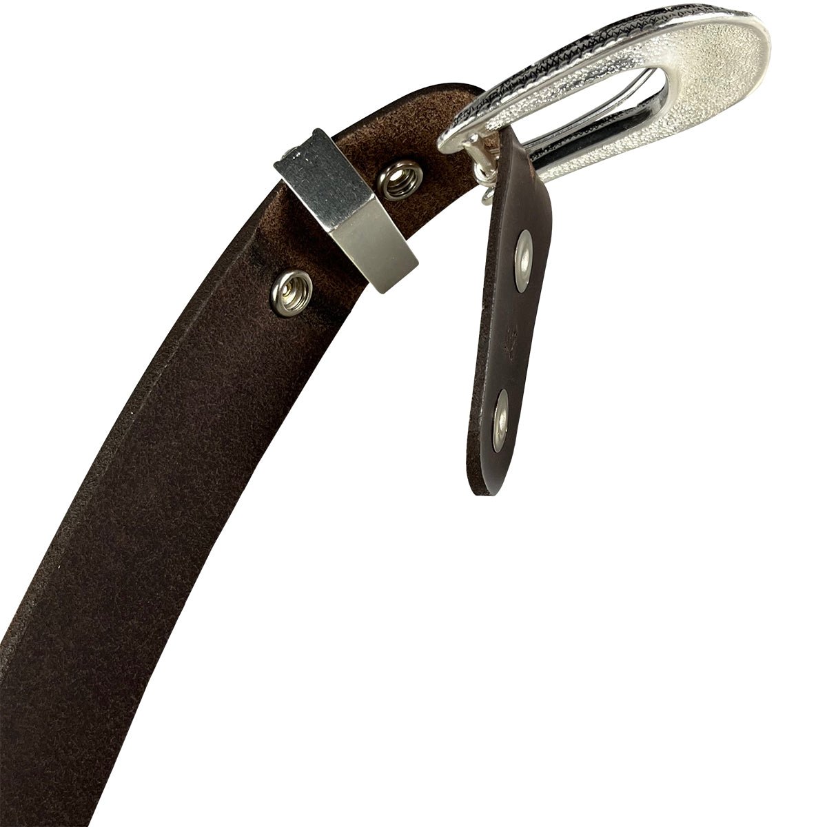 1.5" (38mm) Brown Western Style Leather Belt Handmade in Canada by Zelikovitz - Angler's Pro Tackle & Outdoors