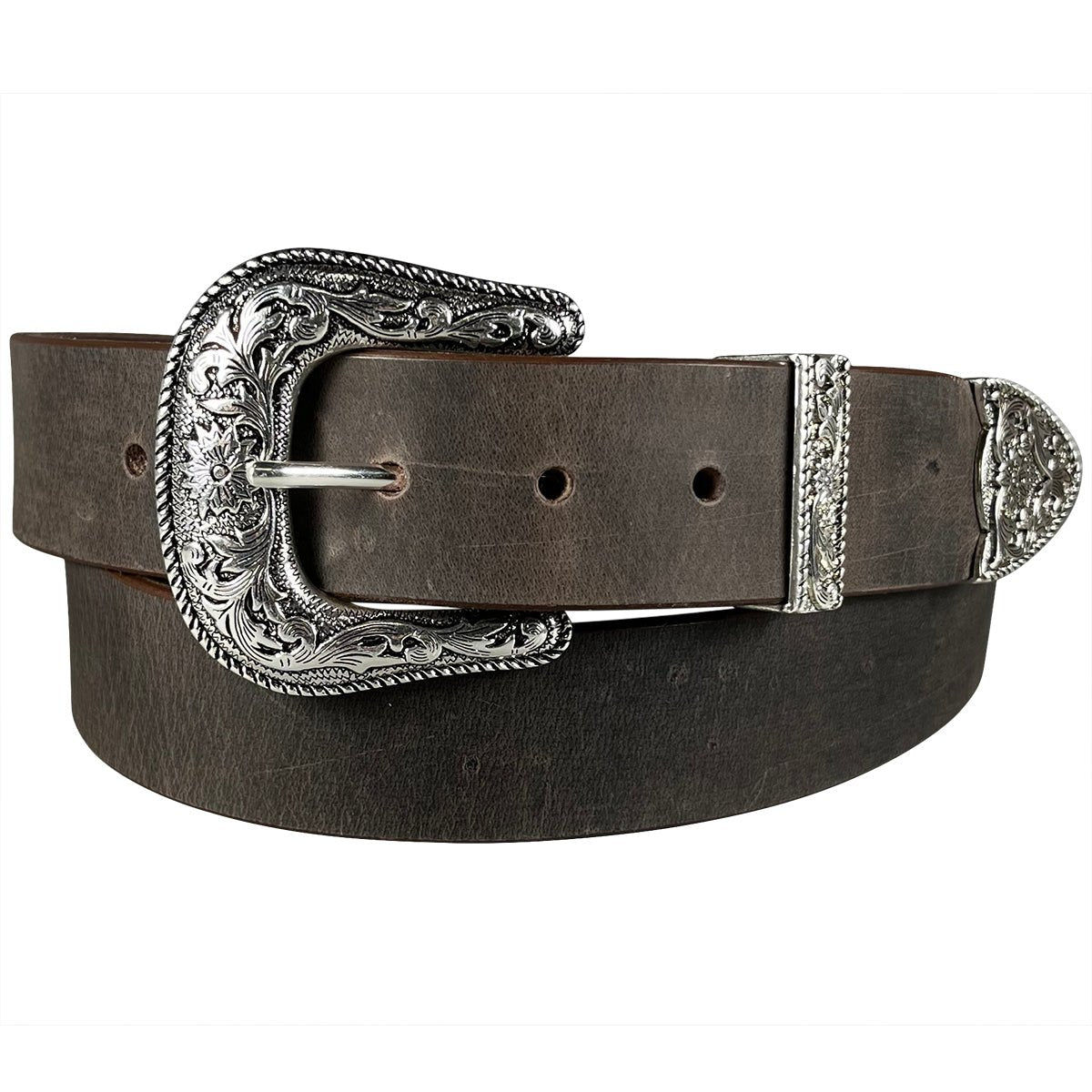 1.5" (38mm) Crazy Horse Western Style Leather Belt Handmade in Canada by Zelikovitz - Angler's Pro Tackle & Outdoors