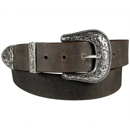 1.5" (38mm) Crazy Horse Western Style Leather Belt Handmade in Canada by Zelikovitz - Angler's Pro Tackle & Outdoors