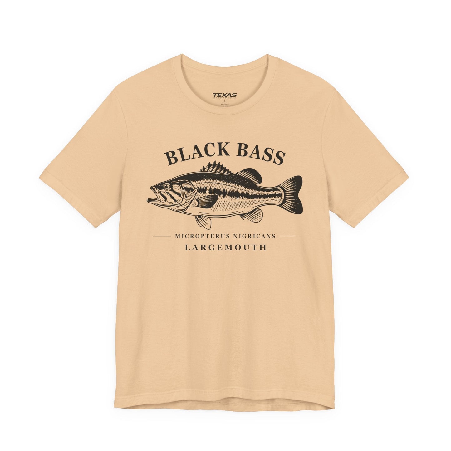 Texas Rigged Tees Black Bass — Unisex Cotton Tee