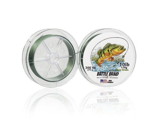 BATTLE BRAID MOSS GREEN 300 YARD 8X PE