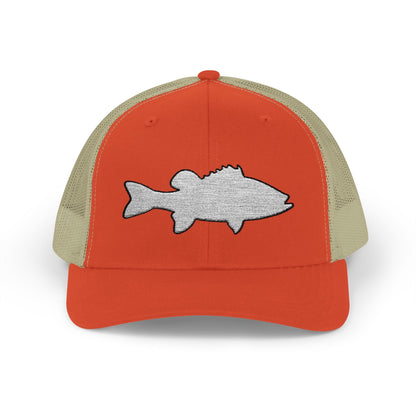 Texas Rigged Tees Bass Silhouette — Embroidered Baseball Cap
