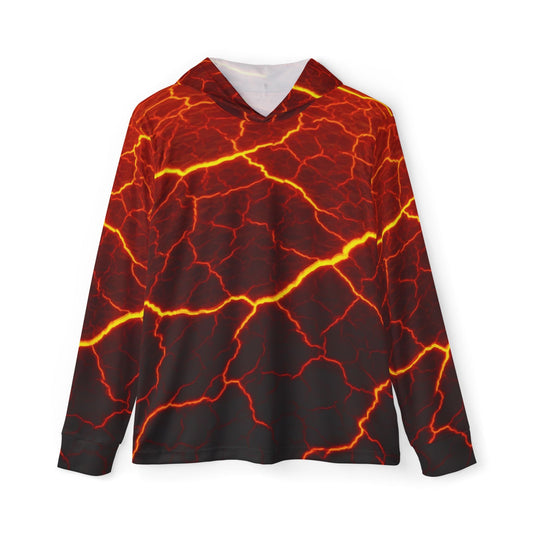 Texas Rigged Tees Molten Magma — Unisex Fishing Pullover Hoodie (SPF 50+)