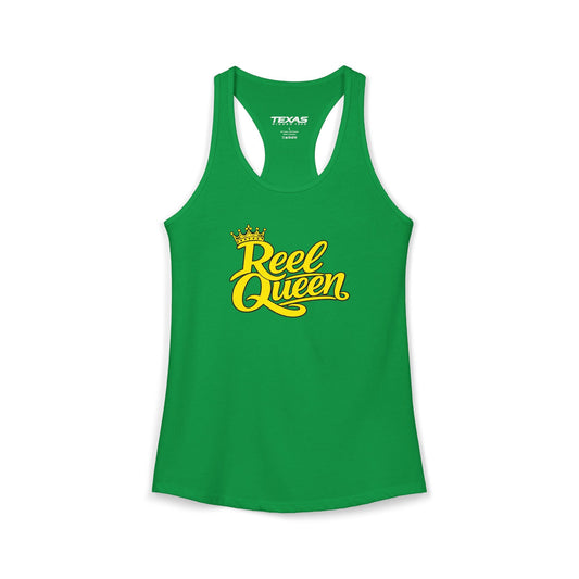 Texas Rigged Tees Reel Queen — Women’s Racerback Tank