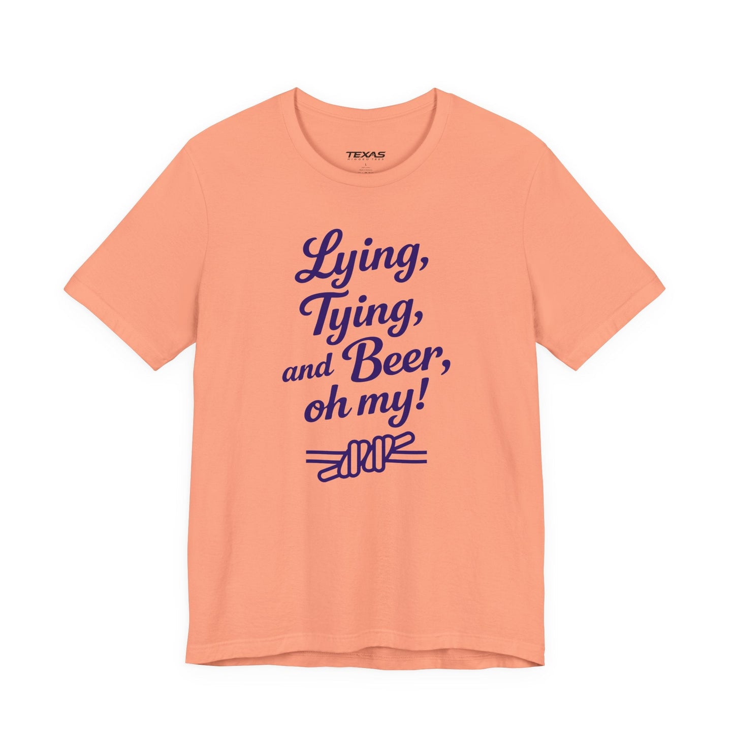 Texas Rigged Tees Lying, Tying, and Beer, Oh My! — Unisex Cotton Tee