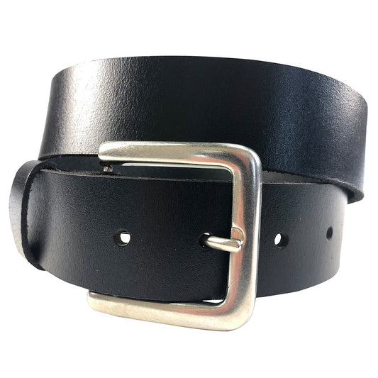 1.5"(38mm) Black Full Grain Leather Belt Handmade in Canada by Zelikovitz Size 26 - 46 - Angler's Pro Tackle & Outdoors