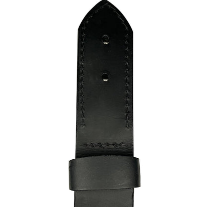 1.5"(38mm) Black Solid Buffalo Leather Mechanic's Belt Handmade in Canada by Zelikovitz - Angler's Pro Tackle & Outdoors