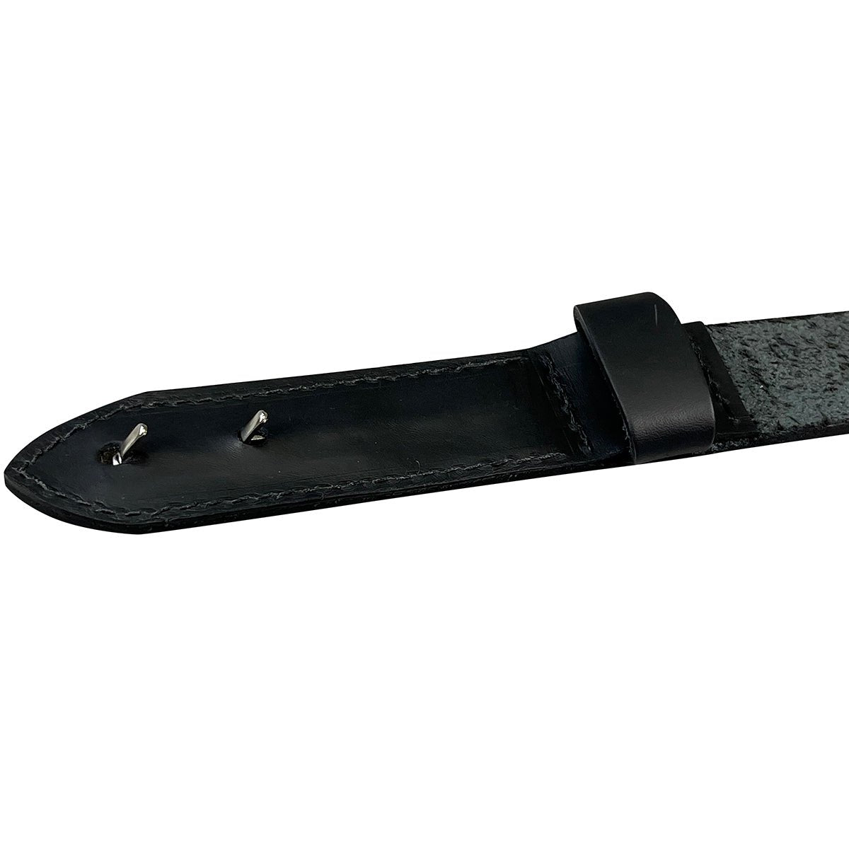 1.5"(38mm) Black Solid Torino Leather Mechanic's Belt Handmade in Canada by Zelikovitz - Angler's Pro Tackle & Outdoors