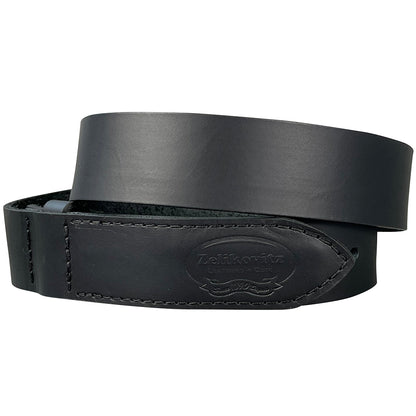 1.5"(38mm) Black Solid Torino Leather Mechanic's Belt Handmade in Canada by Zelikovitz - Angler's Pro Tackle & Outdoors