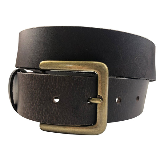 1.5"(38mm) Brown Solid Buffalo Leather Belt Handmade in Canada by Zelikovitz Size 26 - 60 - Angler's Pro Tackle & Outdoors