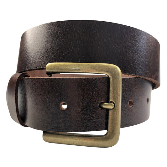 1.5"(38mm) Mahogany Full Grain Leather Belt Handmade in Canada by Zelikovitz Size 26 - 46 - Angler's Pro Tackle & Outdoors