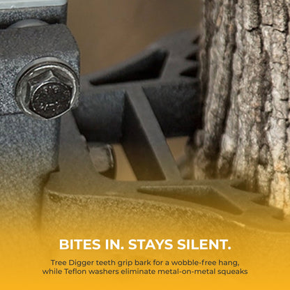 Hawk COMBAT Durable Steel Hang-On Hunting Tree Stand & Full-Body Safety Harness