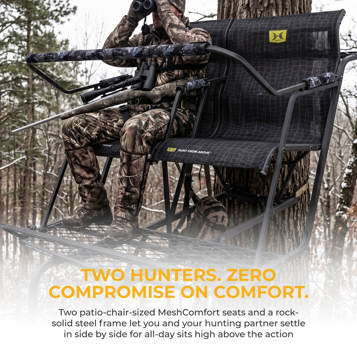 Hawk Big Denali 18 Foot Durable Steel 2 Man Hunting Game Deer Ladder Tree Stand