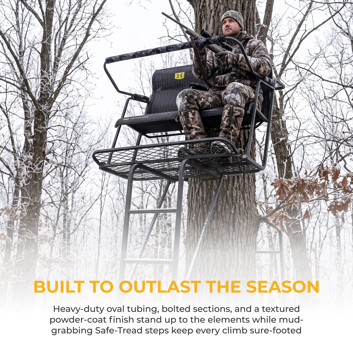 Hawk Big Denali 18 Foot Durable Steel 2 Man Hunting Game Deer Ladder Tree Stand