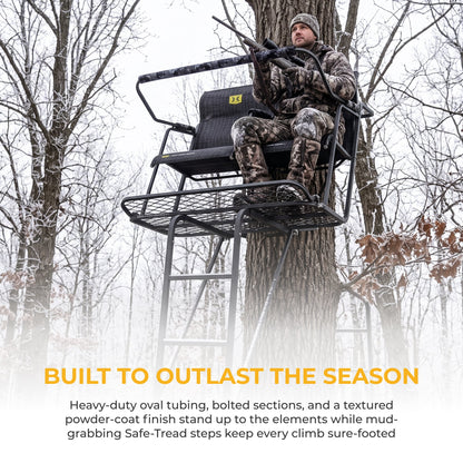 Hawk Big Denali 18 Foot Durable Steel 2 Man Hunting Game Deer Ladder Tree Stand