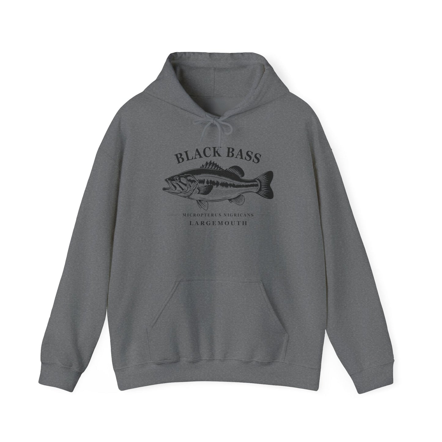 Texas Rigged Tees Black Bass — Unisex Hooded Sweatshirt