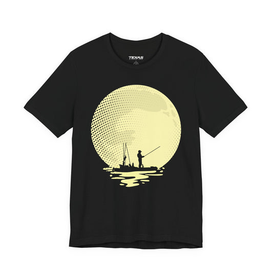 Texas Rigged Tees Full Moon Fishing (Kayak Edition) — Unisex Cotton Tee