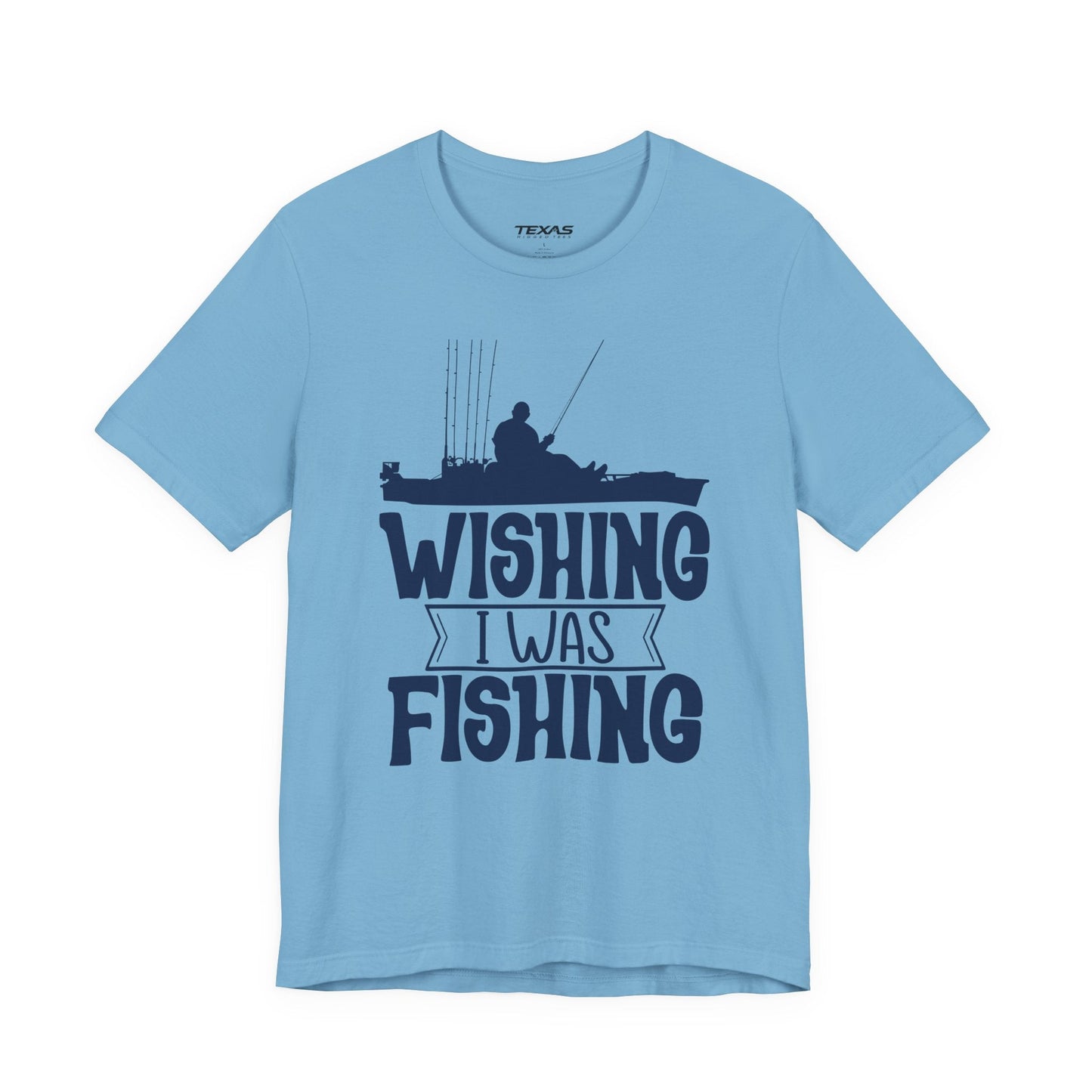 Texas Rigged Tees Wishing I Was Fishing (Kayak Edition) — Unisex Cotton Tee