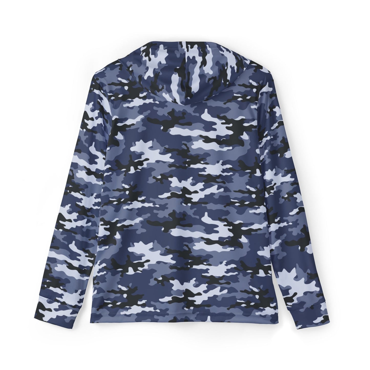 Texas Rigged Tees Blue Camo — Unisex Fishing Pullover Hoodie (SPF 50+)