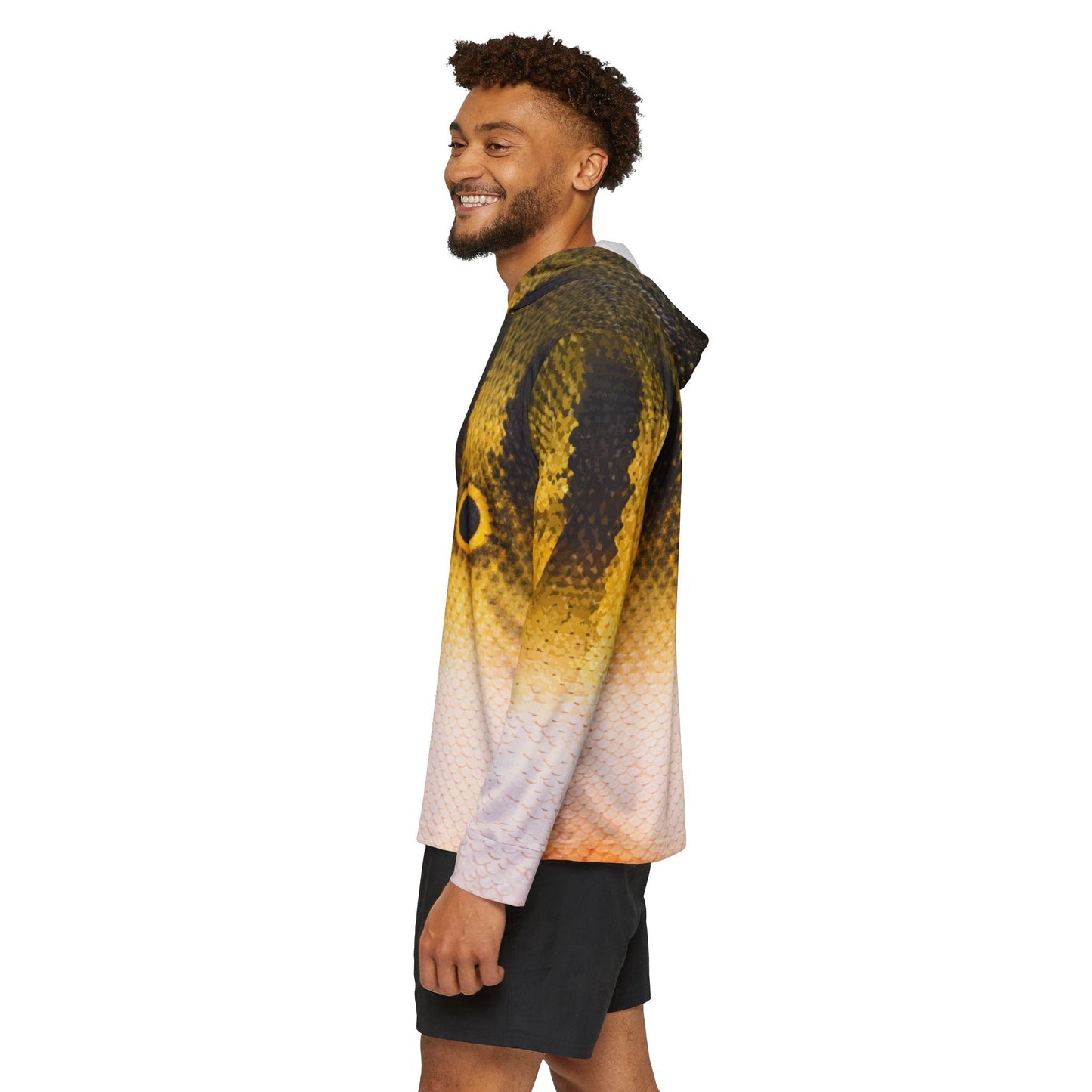 Texas Rigged Tees Peacock Bass — Unisex Fishing Pullover Hoodie (SPF 50+)