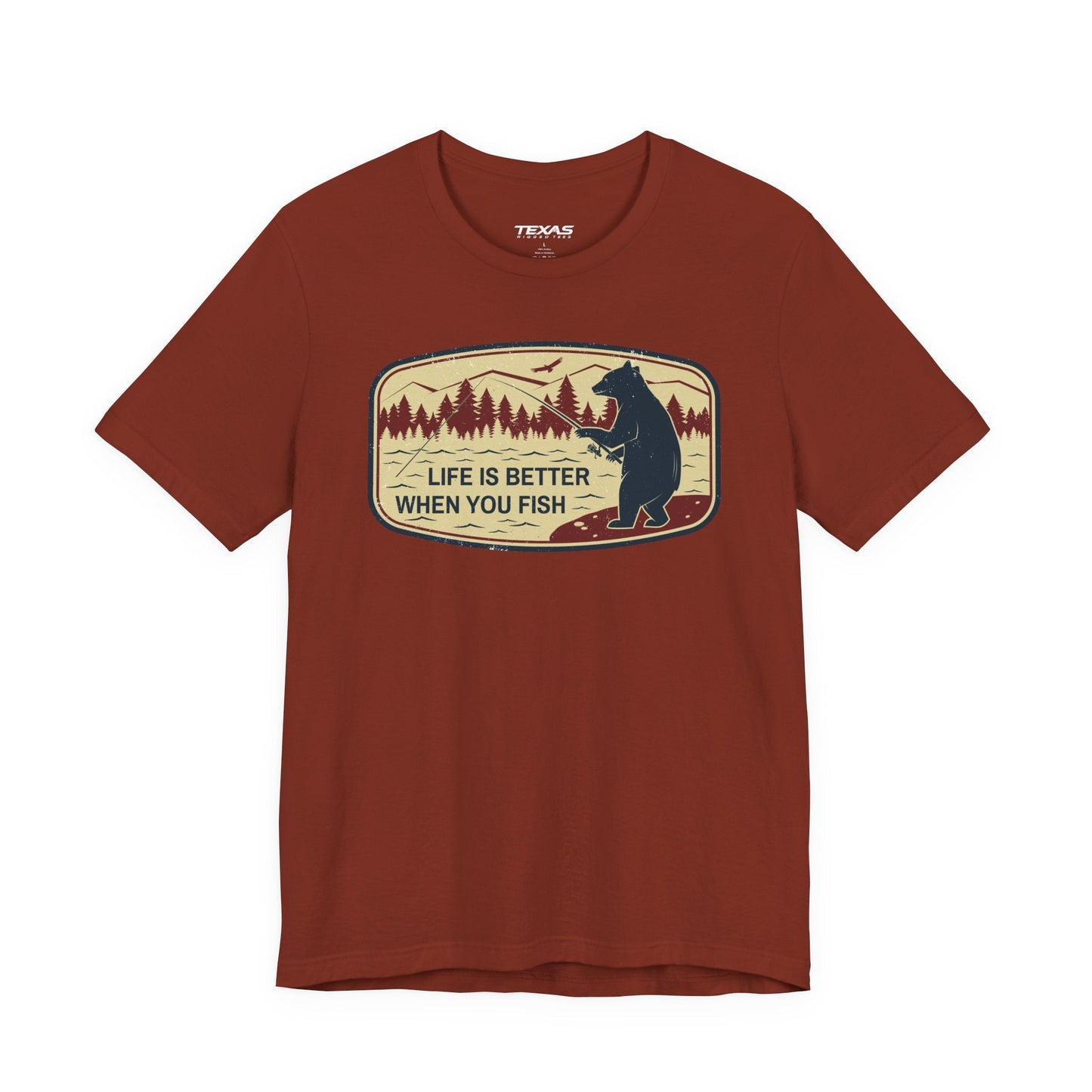 Texas Rigged Tees Life Is Better When You Fish — Unisex Cotton Tee