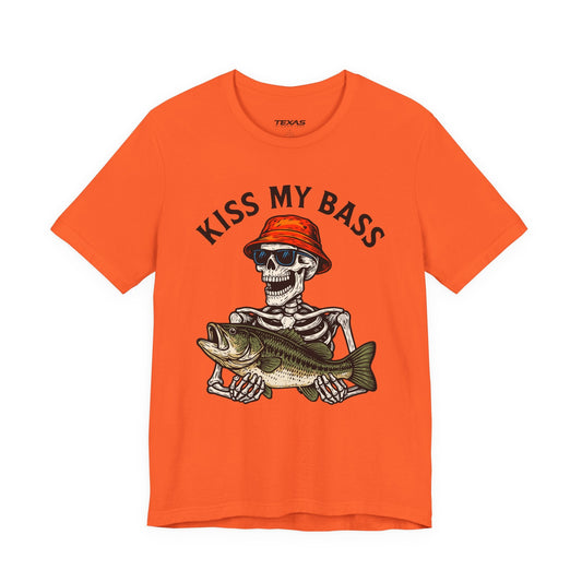 Texas Rigged Tees Kiss My Bass — Unisex Cotton Tee
