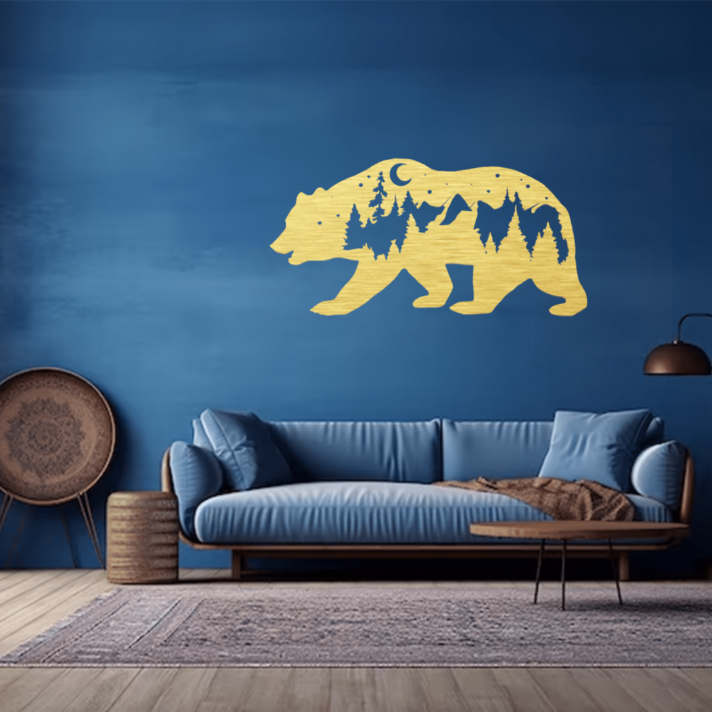 MetalPlex - Bear - Metal Wall Art