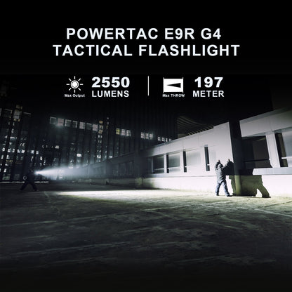 Powertac - E9R GEN4 - 2,550 Lumen Tactical EDC Flashlight